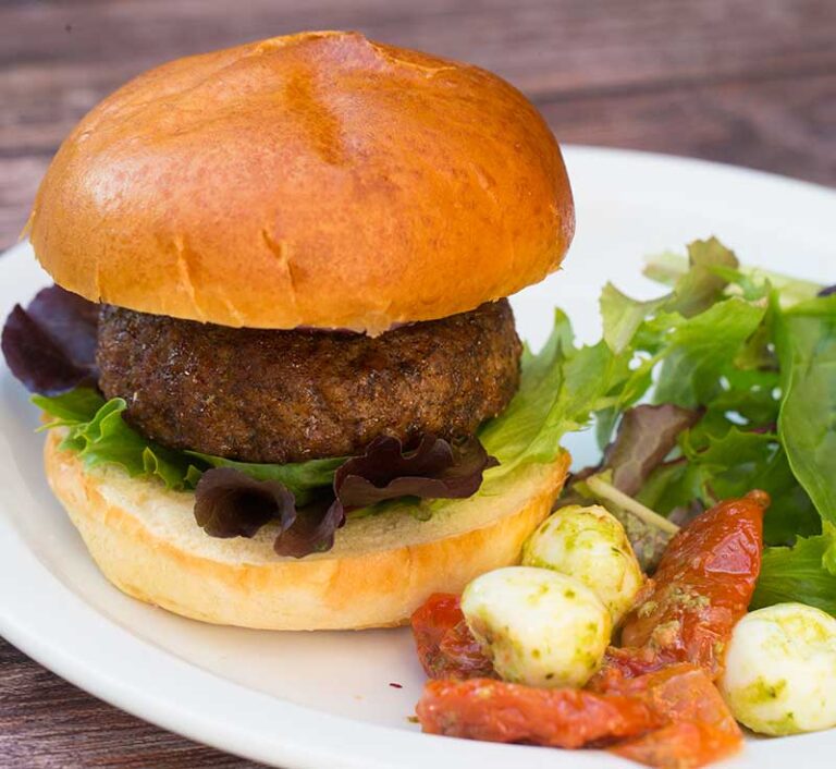 Gourmet Minted Lamb with Feta Style Cheese Burger Grasmere Farm